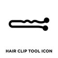Hair clip tool iconÃÂ  vector isolated on white background, logo Royalty Free Stock Photo